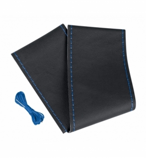 premium c/volante pelle nero 44-46cm cucit.blu