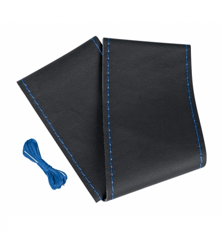 premium c/volante pelle nero 44-46cm cucit.blu