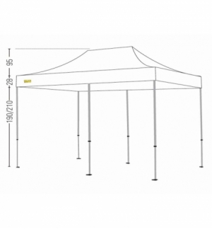 Bertoni Expo 3x6 Gazebo Pieghevole Automatico