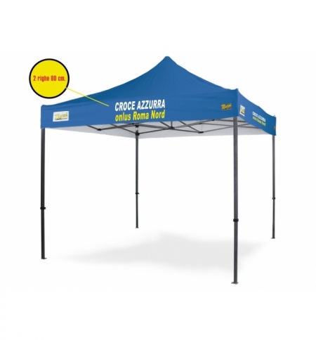 Personalizzazione Gazebo DICITURA - 2 righe 80 cm. Personalizzazione Gazebo DICITURA - 2 righe 80 cm.