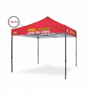 Personalizzazione Gazebo DICITURA - 2 righe 120 cm.