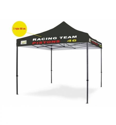 Personalizzazione Gazebo DICITURA - 2 righe 160 cm.