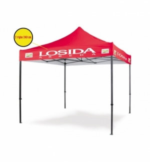 Personalizzazione Gazebo DICITURA - 2 righe 240 cm.