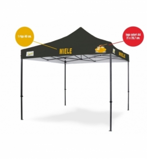 Personalizzazione Gazebo DICITURA - 1 riga 40 cm. + logo A4