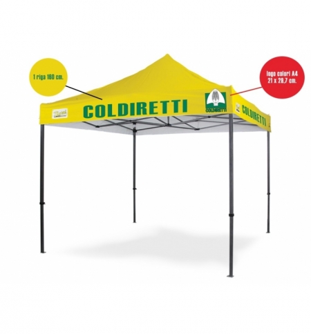 Personalizzazione Gazebo DICITURA - 1 riga 160 cm. + logo A4