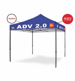 Personalizzazione Gazebo DICITURA - 1 riga 200 cm. + logo A4