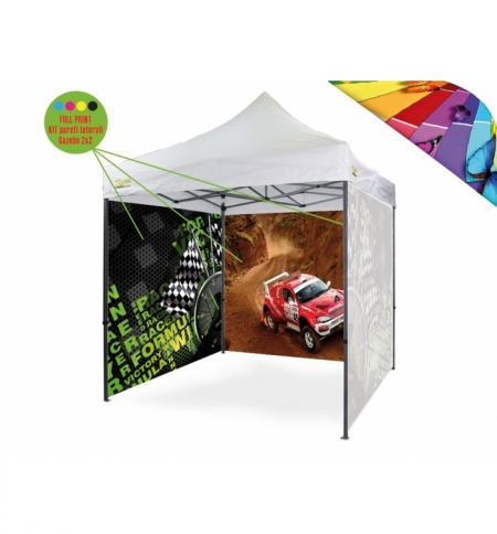 Personalizzazione Gazebo FULL PRINT Kit 3 pareti laterali 2x2 mt. Personalizzazione Gazebo FULL PRINT Kit 3 pareti laterali 2x2 mt.