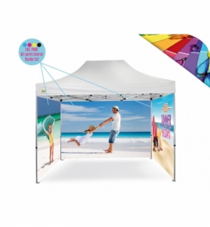 Personalizzazione Gazebo FULL PRINT Kit 3 pareti laterali 2x3 mt.