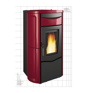 Termo Stufa Pellet Jole Idro Dal Zotto Bordeaux