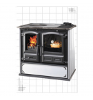 Cucina Legna Regina 631 Steel Dal Zotto Antracite