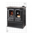 Cucina Legna 350 Bii Steel Dal Zotto Bianco Puntinato