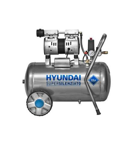 Compressore Oil-Free Silenziato 50Lt Hyundai Kwu750-50L
