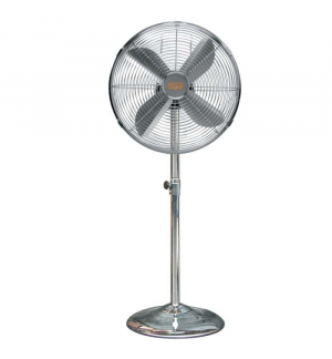 Ventilatore a piantana grande portata 50 cm cromato 150cm