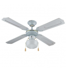 Ventilatore da soffitto 105 cm - 4 pale - 1 luce