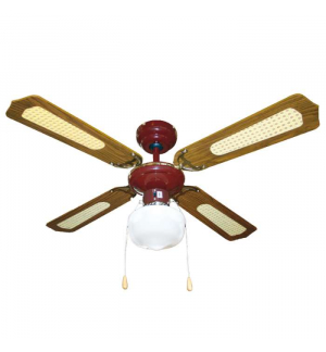 Ventilatore da soffitto 105 cm - 4 pale - 1 luce