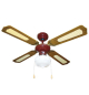 Ventilatore da soffitto 105 cm - 4 pale - 1 luce