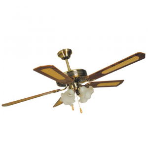 Ventilatore da soffitto 132 cm - 5 pale - 4 luci