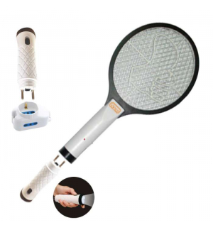 Racchetta insetticida a batteria integrata con torcia estraibile