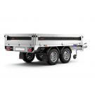 Rimorchio a 2 assi con freni e sponde in acciaio LBC 4260 STB 1500