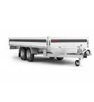Rimorchio a 2 assi con freni e sponde in alluminio LBC 5375 ATB 3000