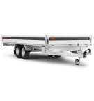 Rimorchio a 2 assi con freni e sponde in alluminio LBC 5420W ATB 3500