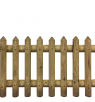 Steccato con mezzo palo 200x60h.