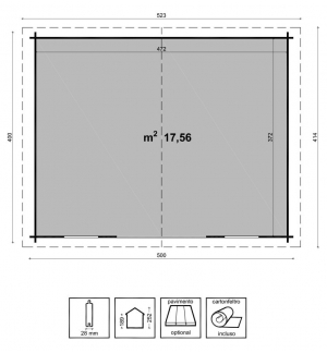 Casetta emma cm. 500x400