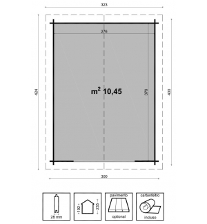 Casetta chiara cm. 300x400