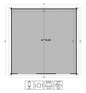 Casetta stella cm. 600x600