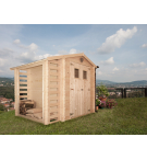 Casetta con legnaia ava cm. 200x200