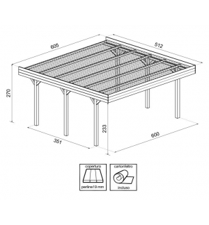 Carport doppio con copertura