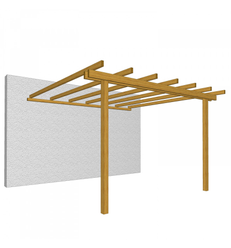 Pergola addossata 240x240