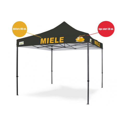 Personalizzazione Gazebo DICITURA 100 cm. Personalizzazione Gazebo DICITURA 100 cm.