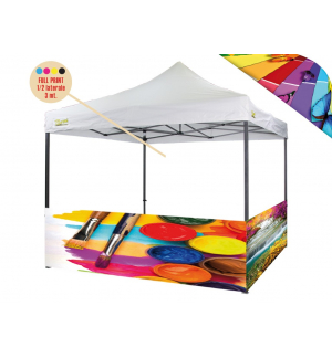 Personalizzazione Gazebo FULL PRINT ½ parete laterale 2 mt.