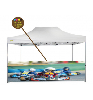 Personalizzazione Gazebo FULL PRINT ½ parete laterale 4,5 mt.