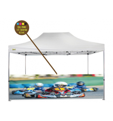 Personalizzazione Gazebo FULL PRINT ½ parete laterale 4,5 mt.