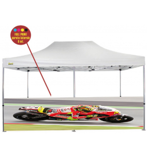 Personalizzazione Gazebo FULL PRINT ½ parete laterale 8 mt.