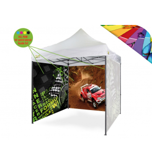 Personalizzazione Gazebo FULL PRINT Kit 3 pareti laterali 2x2 mt.