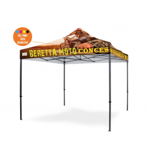 Personalizzazione Gazebo FULL PRINT Tetto 4x4 mt. con Cuciture Termonastrate