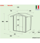 Casetta Bh16 Marcella 146x130 cm porta singola cieca