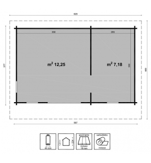 Casetta Aurora cm 587x377