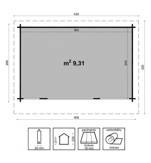 Casetta Carla cm 408x268