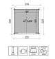 Casetta in legno Lea cm. 220x220