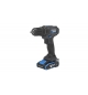 Trapano avvitatore a batteria 20V Max con motore brushless, doppia velocità (0–400 / 0–1600 giri/min) e coppia max di 40 Nm.
